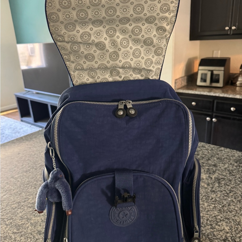 Kipling Blue Backpack with wheels - Picture 7 of 9